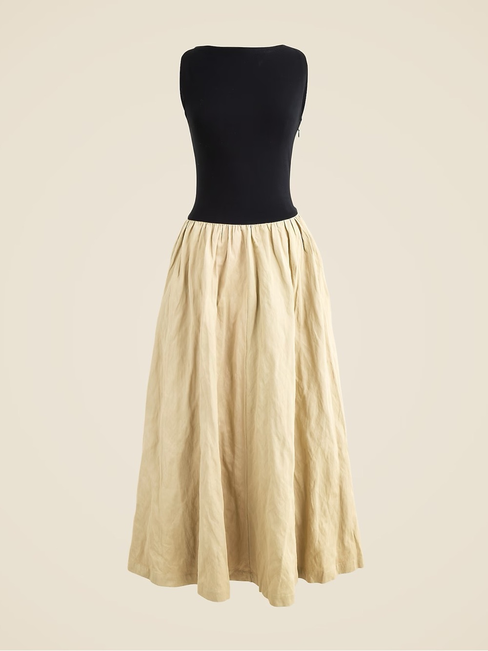 J. Crew Cream Boatneck mixy dress